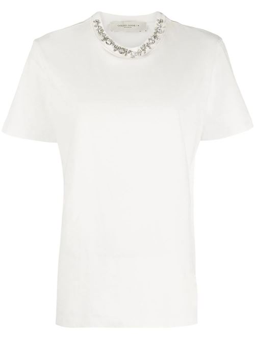 T-shirt in cotone ricamato Golden Goose | GWP01220P00067310363